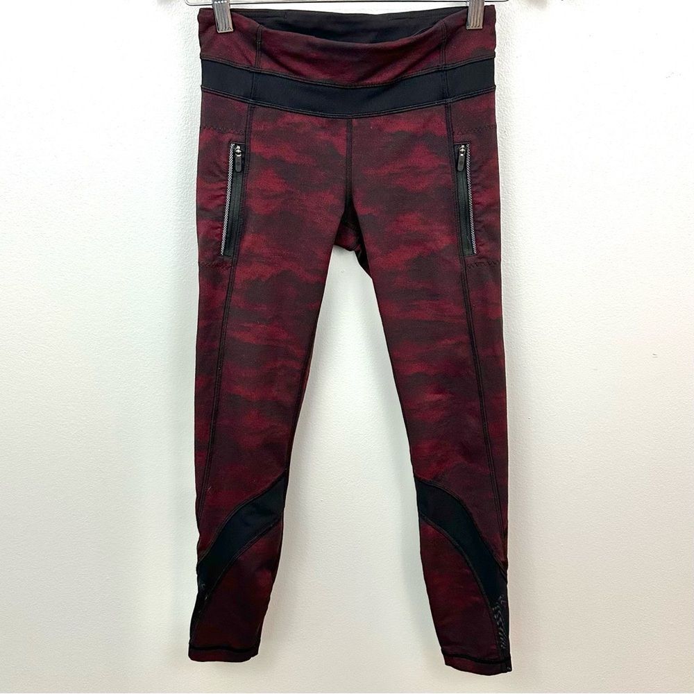 Lululemon Inspire Tight II Size 4 Power Luxtreme Hazy Days Black Deep Rouge